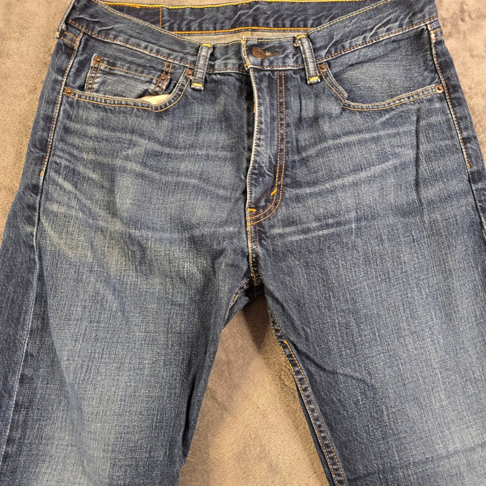 Levis 505 Jeans Men's 33x30 Blue‎ Denim Medium Wash Regular Fit Straight Leg - Picture 4 of 16